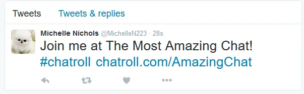 Chatroll Twitter Share Example