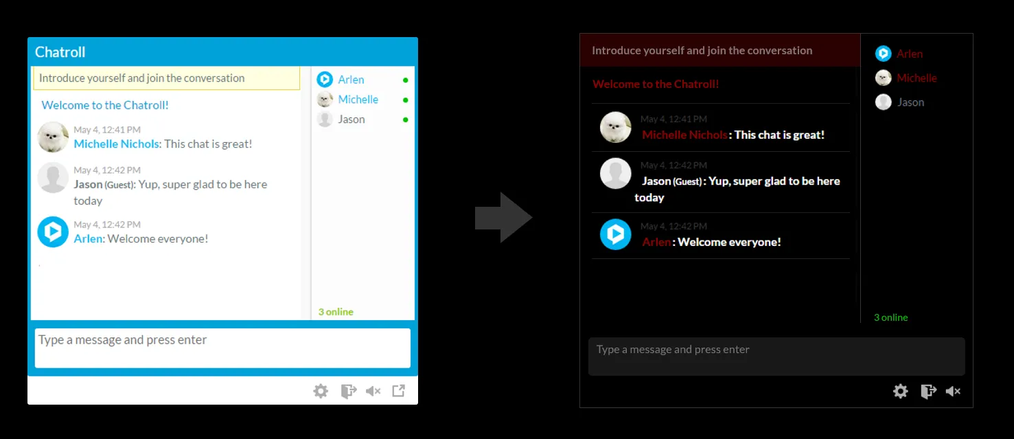 Chatroll Custom CSS Example